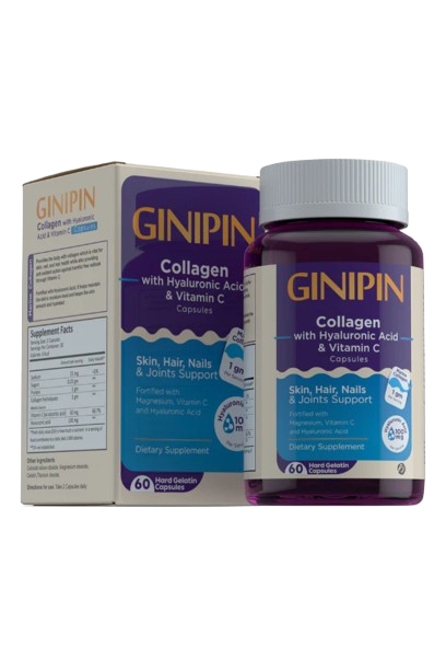 GINIPIN Collagen With Hyaluronic Acid & Vitamin C Capsules